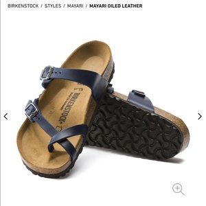 Mayari Birkenstocks, Blue Oiled Leather, size 38